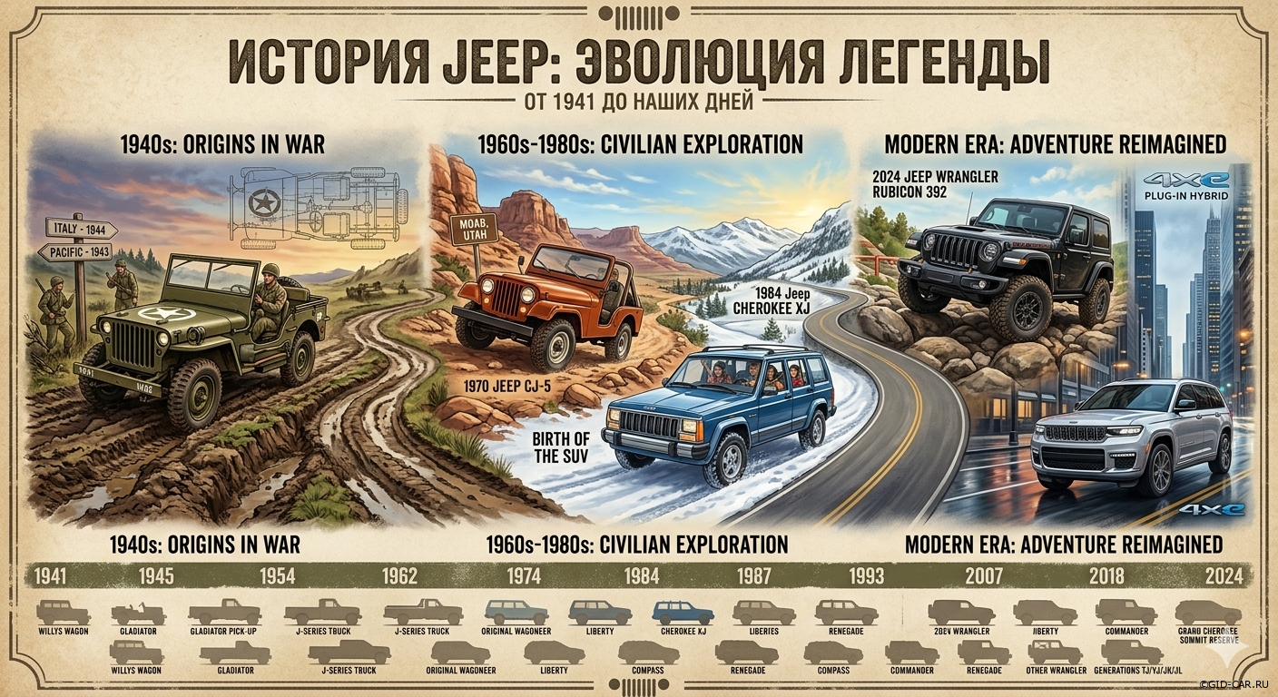 Внедорожная легенда, путь Jeep