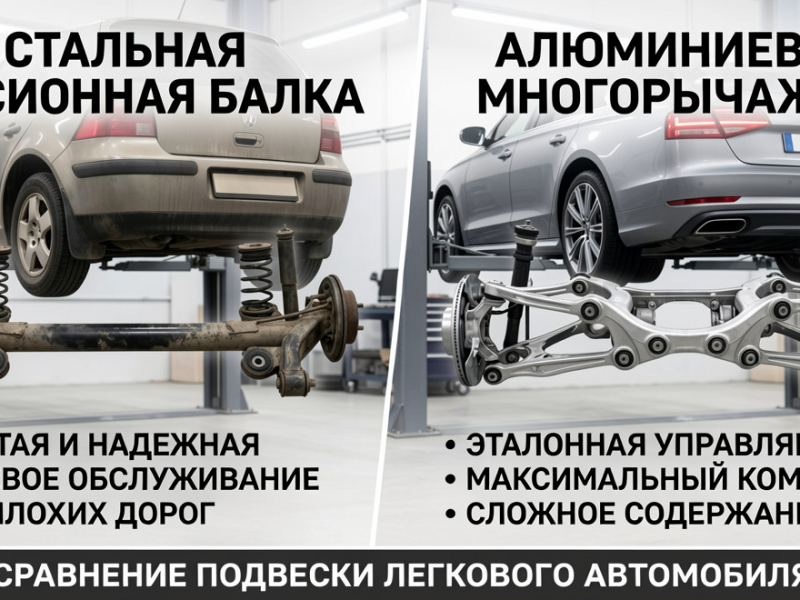 Алюминиевая многорычажка против стальной балки: Стоит ли переплачивать за управляемость